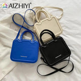Women Mini Square Bag Top-handle Handbag Retro PU Leather Shoulder Messenger Tot