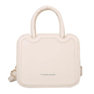 Women Mini Square Bag Top-handle Handbag Retro PU Leather Shoulder Messenger Tot