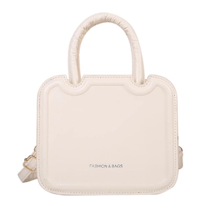 Women Mini Square Bag Top-handle Handbag Retro PU Leather Shoulder Messenger Tot