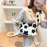 Vintage Flower Printing Shoulder Crossbody Bag for Women