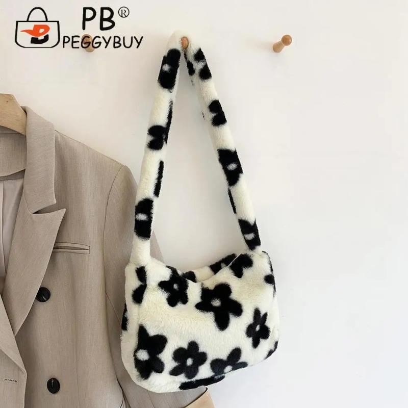 Vintage Flower Printing Shoulder Crossbody Bag for Women