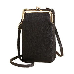 Phone Purse Portable PU Detachable Hook Shoulder Wallet for Girls