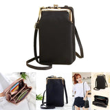 Phone Purse Portable PU Detachable Hook Shoulder Wallet for Girls