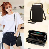 Phone Purse Portable PU Detachable Hook Shoulder Wallet for Girls