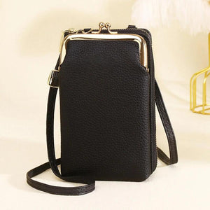 Phone Purse Portable PU Detachable Hook Shoulder Wallet for Girls