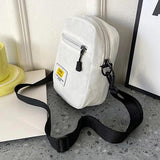 Corduroy Shoulder Bag Zipper Messenger Bag Multi-layer Street Shoulder Bag