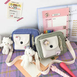 Canvas Crossbody Bags Womens Handbags Patchwork Students Style