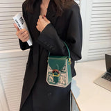 Vintage Waist Bags Crossbody Cell Phone Shoulder Bag PU Leather Messenger Bags