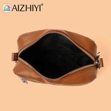 Leather Crossbody Bag Rhombus Pattern Zipper Small Purse Travel Daily Handbag