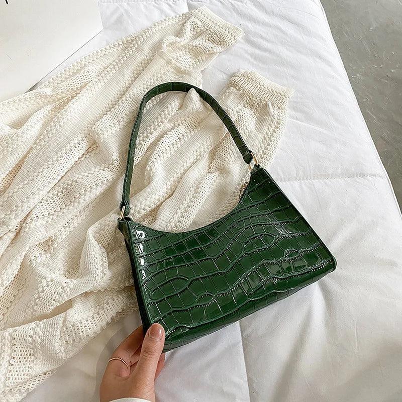 Retro Casual Women Shoulder Bags PU Leather Chain Hobos Purse Handbags