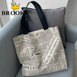 Women Canvas Shopping Bags Eco Reusable Foldable Shoulder Bags