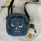 Rabbit Canvas Women Small Crossbody Bag Casual Messenger Bags