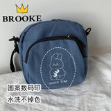 Rabbit Canvas Women Small Crossbody Bag Casual Messenger Bags