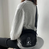 Rabbit Canvas Women Small Crossbody Bag Casual Messenger Bags