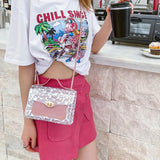 Vintage PU Transparent Handbag Small Subaxillary Bag
