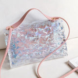 Vintage PU Transparent Handbag Small Subaxillary Bag