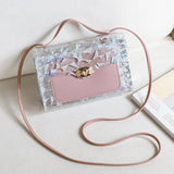 Vintage PU Transparent Handbag Small Subaxillary Bag