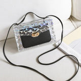 Vintage PU Transparent Handbag Small Subaxillary Bag