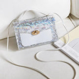 Vintage PU Transparent Handbag Small Subaxillary Bag