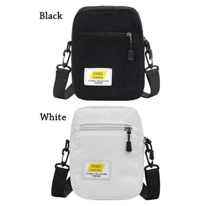 Corduroy Small Crossbody Bag Casual Student Girls Messenger Vintage Ladies Purse