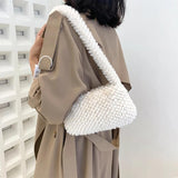 Heart Plush Shoulder Bag for Women