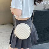 Women's PU Leather Shoulder Bag with Embroidery Thread Detail