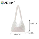 Soft Plush Shopper Bag for Women Fluffy Casual Handbag