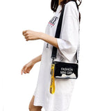 Kids See-Through Cross-Body Bag Letter Print Square Bucket Beach Bag