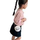 Kids Shoulder Bag PU Leather Cross-Body Pack Metal Chain Strap