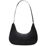 Women Hobo Shoulder Bag Solid Crescent Underarm Bag Nylon Crossbody Handbags
