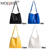 Vintage Solid Leather Shoulder Shopping Bag
