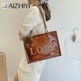 Vintage Women 2pcs Composite Bags Large Capacity Tote Handbags