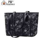 Vintage Women Tote Bag Shoulder Handbag Multi-Functional High PU Leather