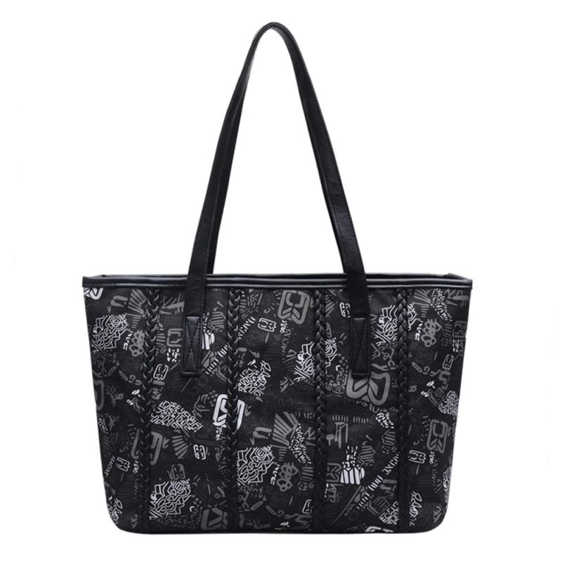 Vintage Women Tote Bag Shoulder Handbag Multi-Functional High PU Leather
