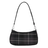 Plaid Printed Soft Underarm Purse Handbag