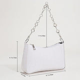Stone Pattern Shoulder Underarm Bags for Women Retro PU Leather Chain Small Hand