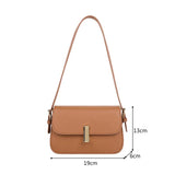 Vintage PU Leather Women's Underarm Bag Small Shoulder Tote Handbag Purse