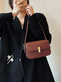 Vintage PU Leather Women's Underarm Bag Small Shoulder Tote Handbag Purse
