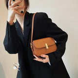 Vintage PU Leather Women's Underarm Bag Small Shoulder Tote Handbag Purse