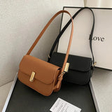 Vintage PU Leather Women's Underarm Bag Small Shoulder Tote Handbag Purse