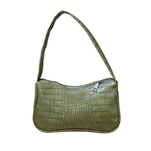 Crocodile Pattern Women Underarm Bag PU Leather Ladies Shoulder Tote Purse Handb