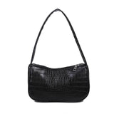 Crocodile Pattern Women Underarm Bag PU Leather Ladies Shoulder Tote Purse Handb