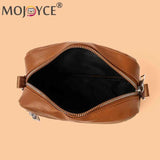 Leather Shoulder Tote Bag with Rhombus Pattern