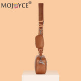 Leather Shoulder Tote Bag with Rhombus Pattern