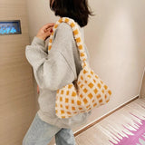 Retro Warm Autumn Winter Shoulder Bag Plush Lady Handbag
