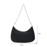 Nylon Shoulder Totes Solid Women Shopping Shoulder Bags
