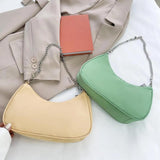 Nylon Shoulder Totes Solid Women Shopping Shoulder Bags