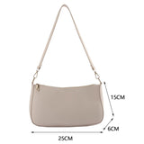 Women PU Shoulder Underarm Bag Casual Solid Small Purse Handbags