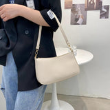 Women PU Shoulder Underarm Bag Casual Solid Small Purse Handbags