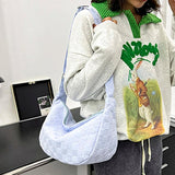 Large Capacity Plaid Crossbody Bag Adjustable Strap